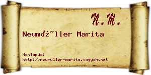 Neumüller Marita névjegykártya